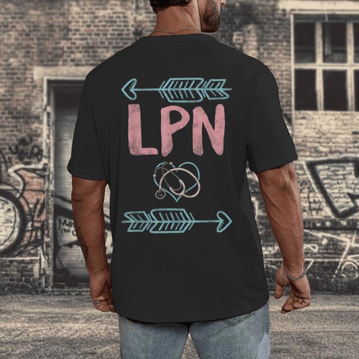 LPN Licensed Practical Nurse Graduation Nursing Nurses Week Men's Back Print T-Shirt