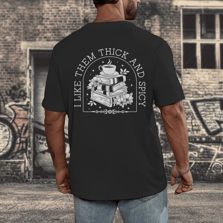 I Like Them Thick And Spicy Smut Book Reader Men's Back Print T-Shirt
