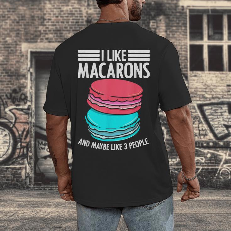 Macaroons Dessert Antisocial Introvert Pastries Food Lover Men's Back Print T-Shirt Macaroons Dessert Antisocial Introvert Pastries Food Lover Men's Back Print T-Shirt