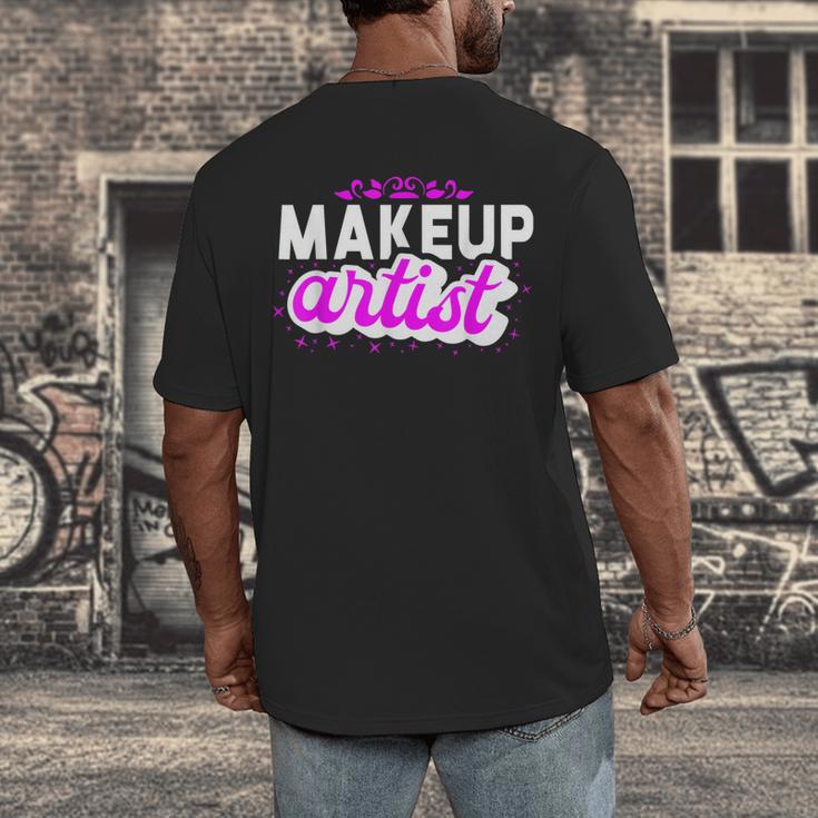 Makeup Artist Beauty Cosmetologist Graduation T-Shirt Men's Back Print T-Shirt