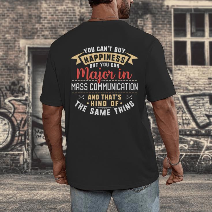 Mass Communication Major Student Shirt Graduation Men's Back Print T-Shirt