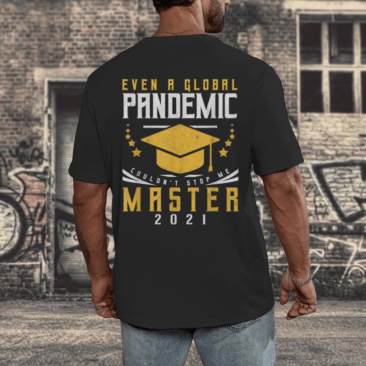 Master 2021 Graduation Graduate Masters Degree Men's Back Print T-Shirt