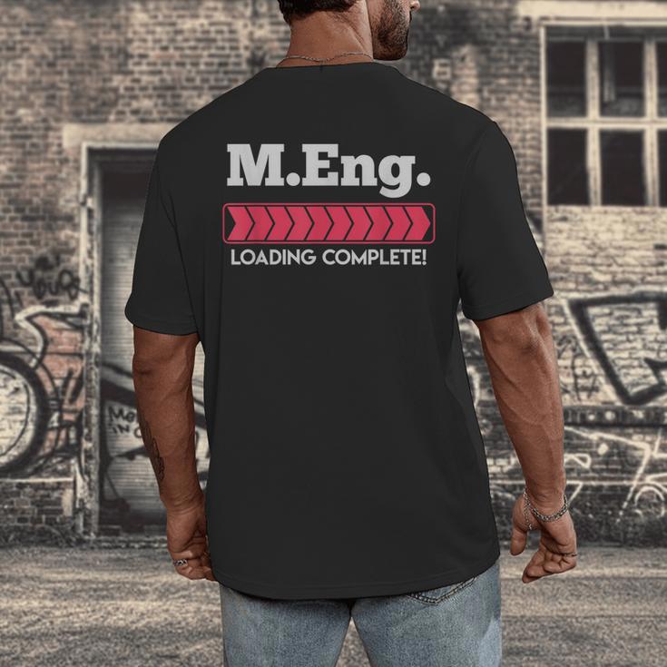 Master Of Engineering Engineer Master Graduation Men's Back Print T-Shirt
