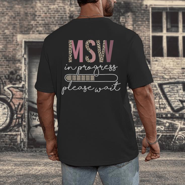 Master Social Worker MSW Graduation Social Work Student Men's Back Print T-Shirt