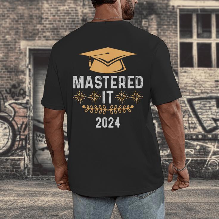 Mastered It 2024 Masters Degree Graduation Graduate Mba Men's Back Print T-Shirt