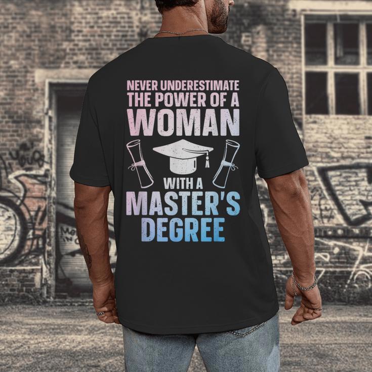 Masters Degree Graduation Art For Women Girls Masters Degree Men's Back Print T-Shirt