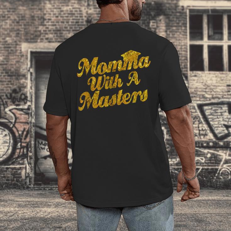 Masters Degree Graduation For Mom Wife Social Work MBA Men's Back Print T-Shirt