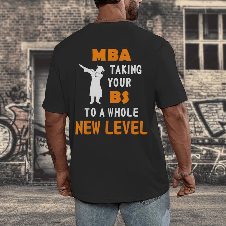 Masters Degree Graduation Shirt For MBA Grad Student Men's Back Print T-Shirt