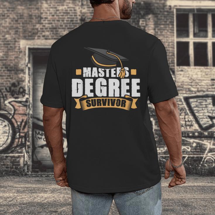 Masters Degree Survivor Graduation For MBA Graduate Men's Back Print T-Shirt