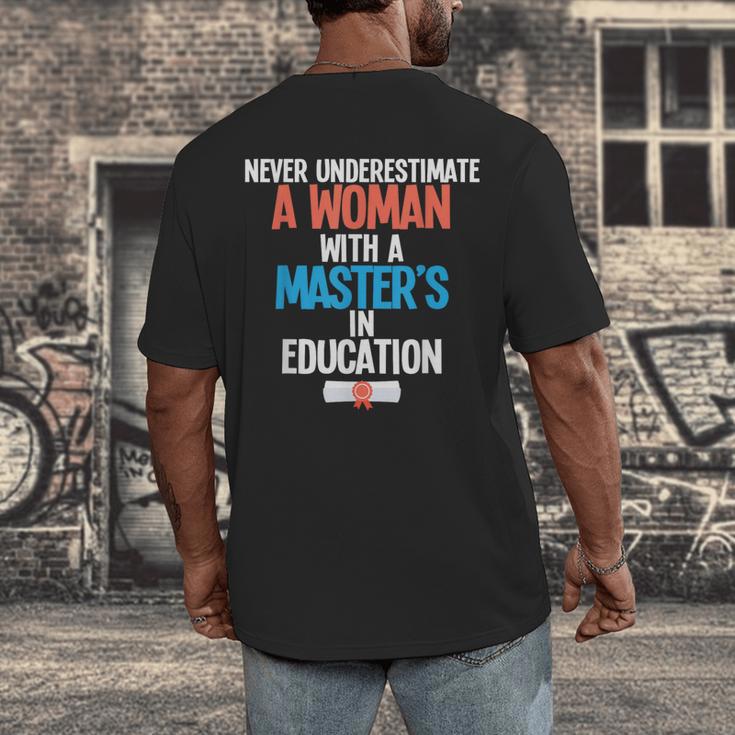 Masters In Education Degree Graduation Women MeD Men's Back Print T-Shirt