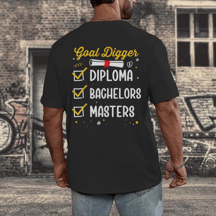 Masters Graduation Goal Digger Mastered It Men's Back Print T-Shirt