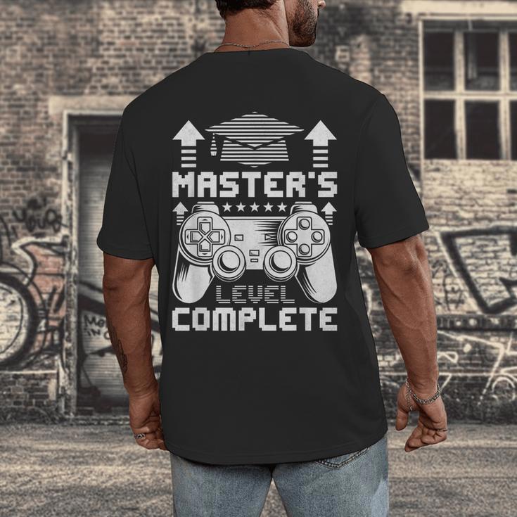 Master's Level Complete College Graduation Men's Back Print T-Shirt