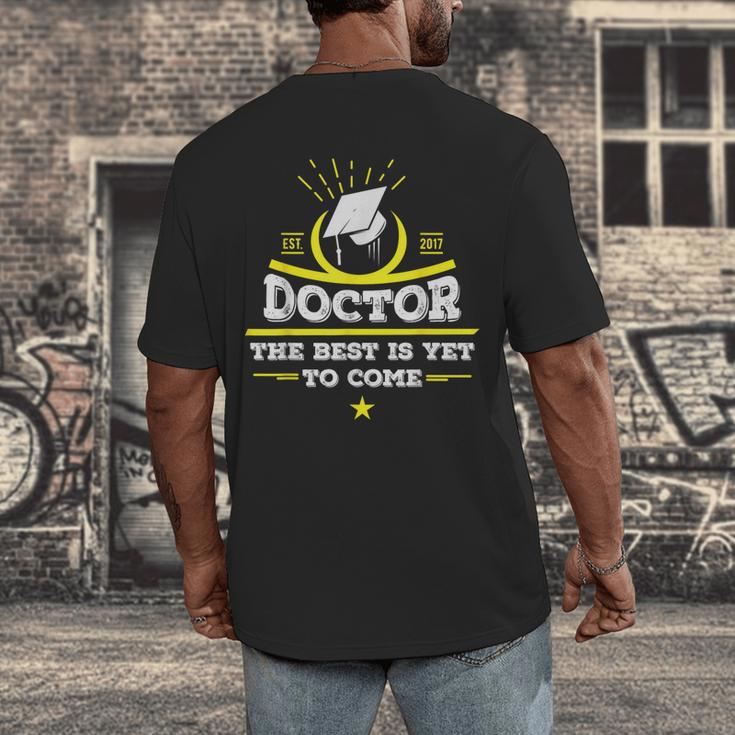 Medical School Graduation Idea For Doctors Men's Back Print T-Shirt
