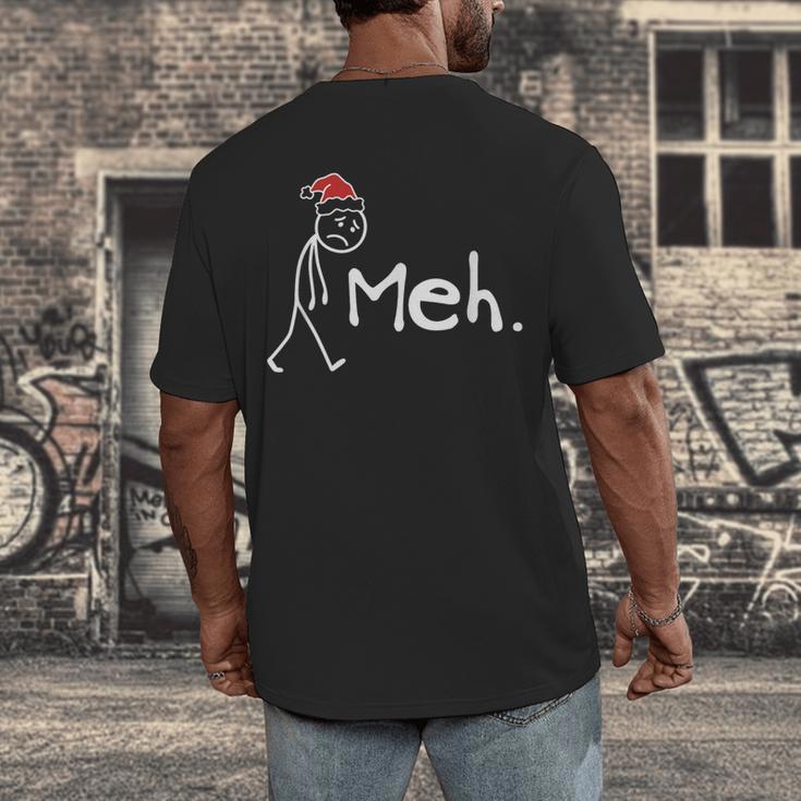 Meh Christmas Introvert Men's Back Print T-Shirt Meh Christmas Introvert Men's Back Print T-Shirt
