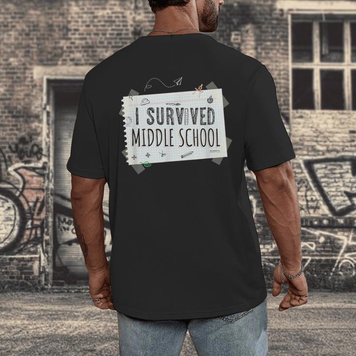 Middle School Graduation Shirts Graduate Grad Men's Back Print T-Shirt