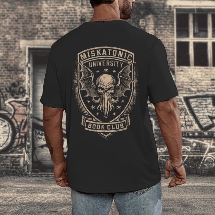 Miskatonic University Book Club Cthulhu Book Men's Back Print T-Shirt