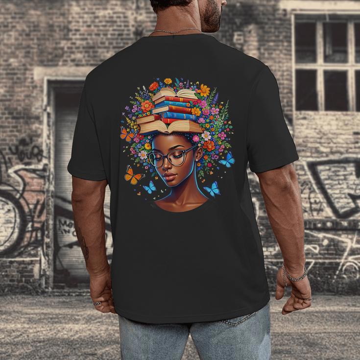 Month Honoring Past Inspiring Pride Melanin Book Men's Back Print T-Shirt