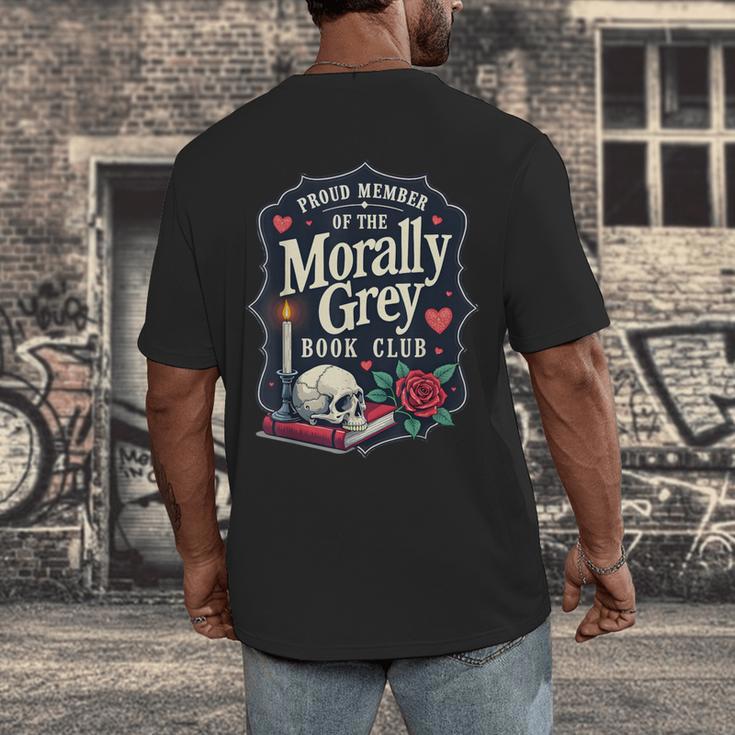 Morally Grey Merch Dark Romance Romantasy Smutty Book Lover Men's Back Print T-Shirt