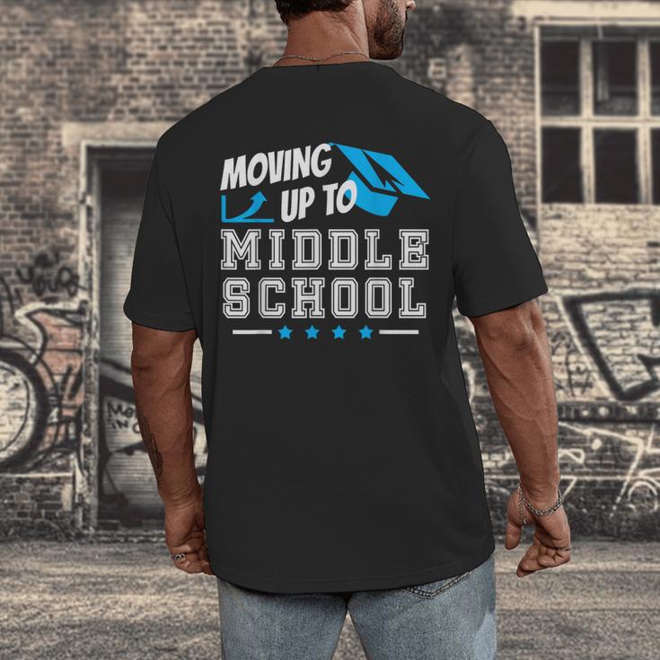 Moving Up To Middle School Graduation T-Shirt Men's Back Print T-Shirt