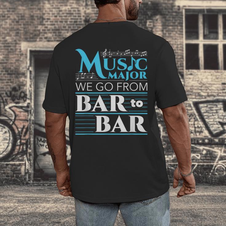 Music Major Student Pun Graduation Men's Back Print T-Shirt