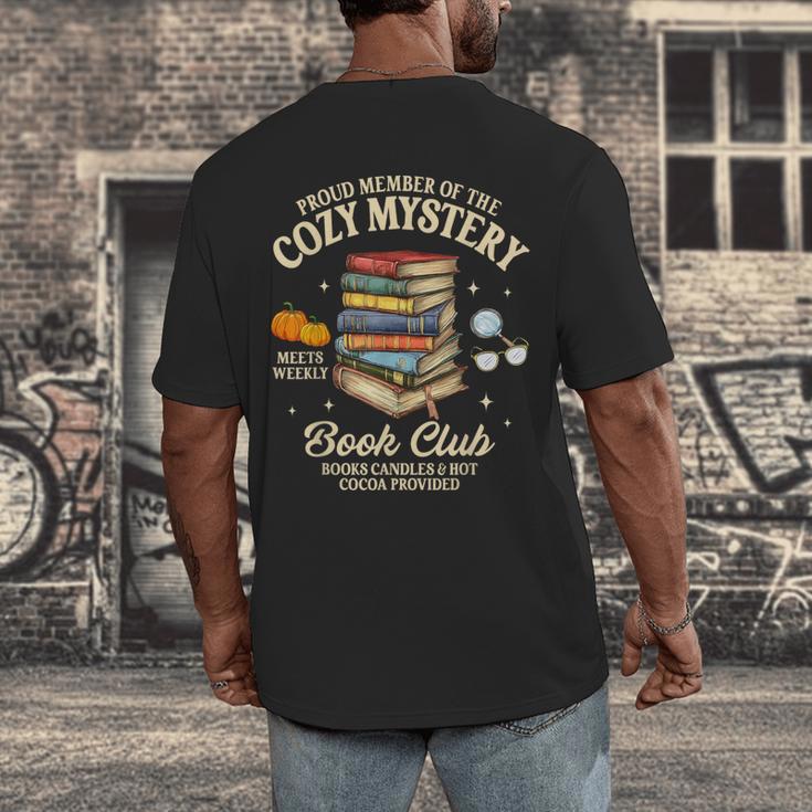 Mystery Book Reader Member Of The Cozy Mystery Book Club Men's Back Print T-Shirt