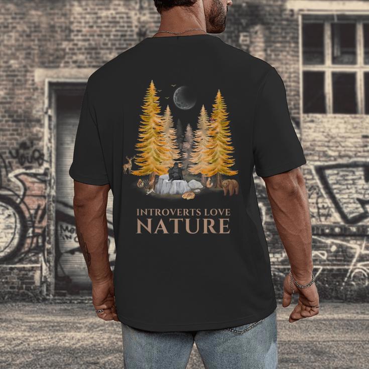 Nature Scene Tees For Introverts Quiet Escape Solitude Men's Back Print T-Shirt Nature Scene Tees For Introverts Quiet Escape Solitude Men's Back Print T-Shirt