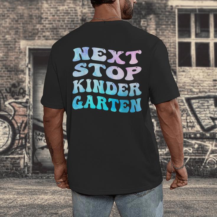 Next Stop Kindergarten Groovy Graduation Last Day Of School Men's Back Print T-Shirt