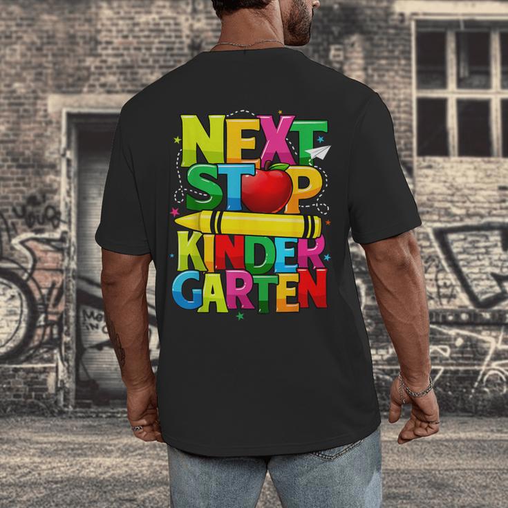 Next Stop Kindergarten Preschool Graduation 2023 Boys Girls Men's Back Print T-Shirt