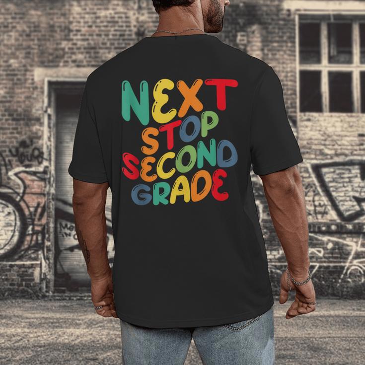 Next Stop Second Grade 1st Grade Graduation Day Kids Men's Back Print T-Shirt