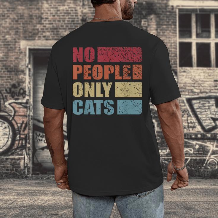 No People Only Cats Introvert Men's Back Print T-Shirt