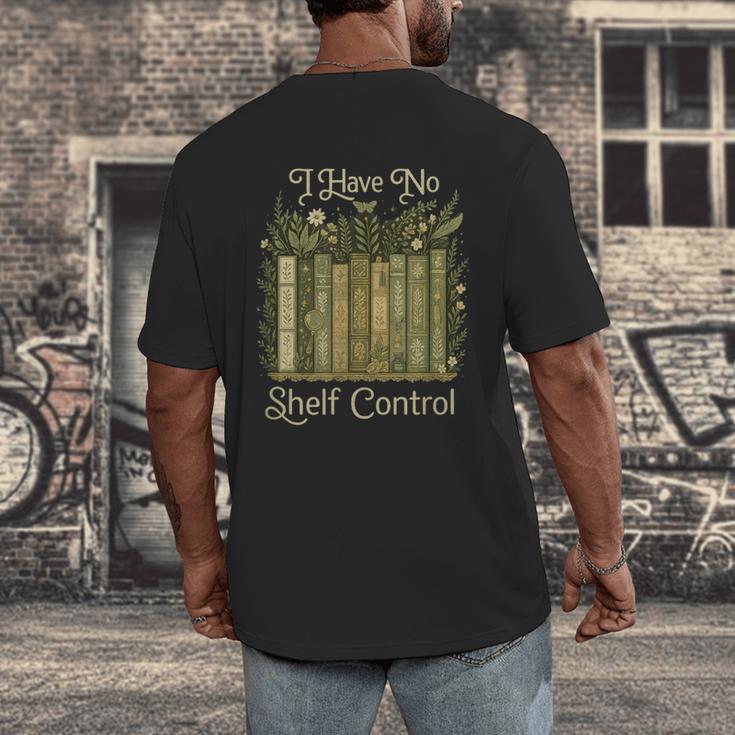 I Have No Shelf Control Vintage Botanical Books Graphic Men's Back Print T-Shirt