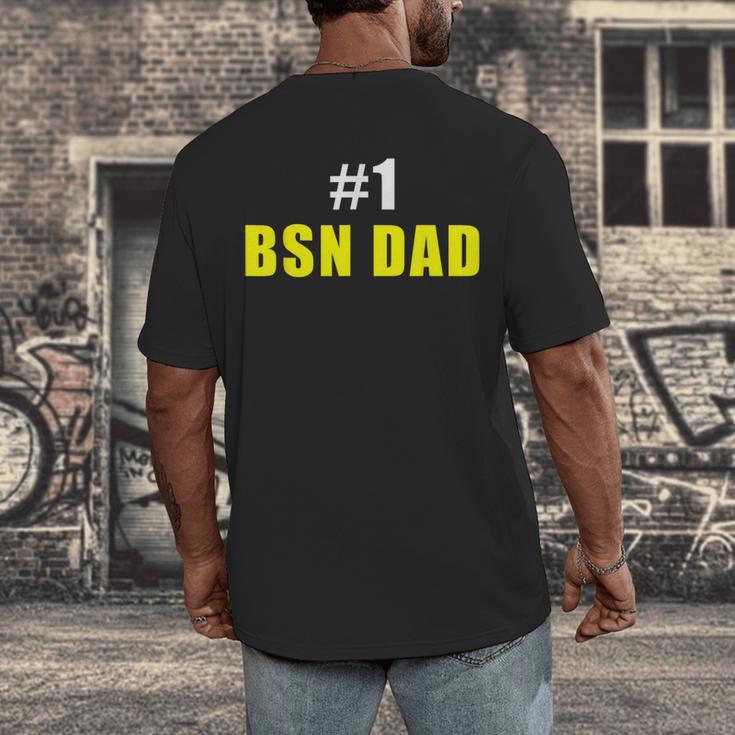 Nurse BSN Student Graduate Dad Nursing Graduation Men's Back Print T-Shirt