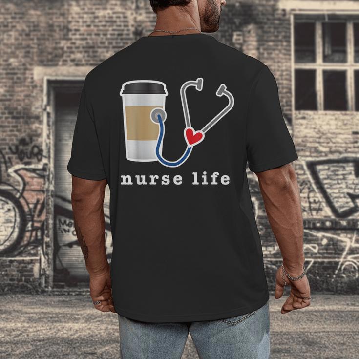 Nurse Life Graphic Nursing School Graduation Men's Back Print T-Shirt