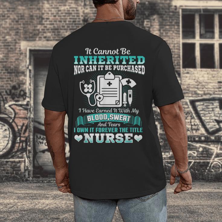 Nursing School Graduation Inherited RN LPN Nurse Grad 2021 Men's Back Print T-Shirt