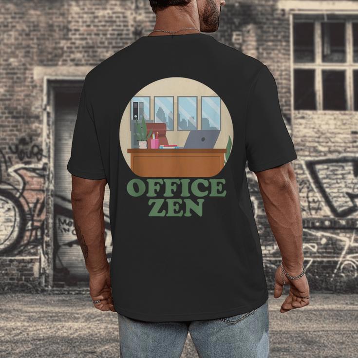 Office Zen Introvert Office Staff Secretary Employee Admin Men's Back Print T-Shirt Office Zen Introvert Office Staff Secretary Employee Admin Men's Back Print T-Shirt