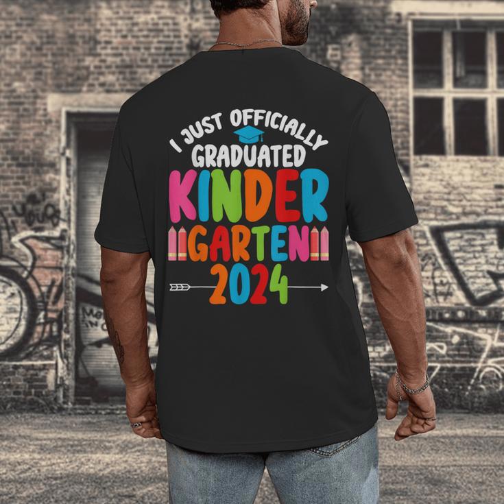 I Officially Graduated Kindergarten Graduation 2024 Men's Back Print T-Shirt