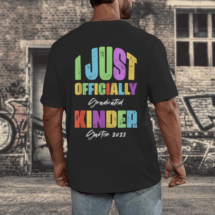 I Officially Graduated Kindergarten Graduation Class Of 2022 Men's Back Print T-Shirt
