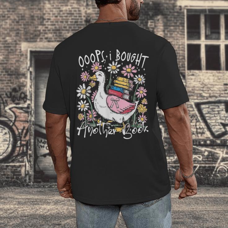 Oops I Bought Another Book Goose Bookish Men's Back Print T-Shirt