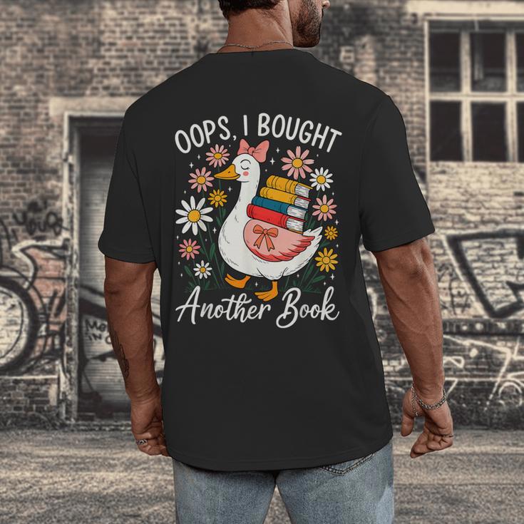 Oops I Bought Another Book Goose Reader Men's Back Print T-Shirt