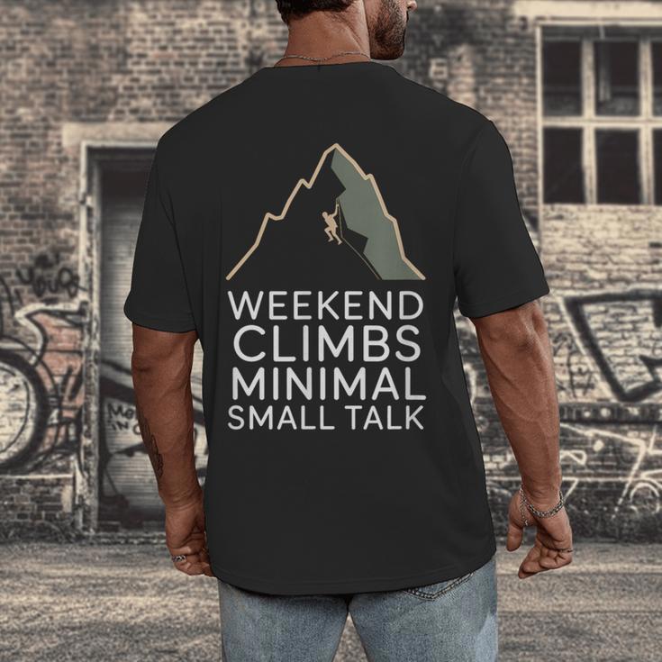 Outdoor Introvert Vibes Weekend Climber Men's Back Print T-Shirt