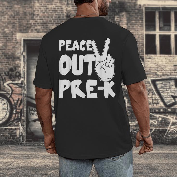 Peace Out Pre-K Great Class Of 2019 Graduation T-Shirt Men's Back Print T-Shirt
