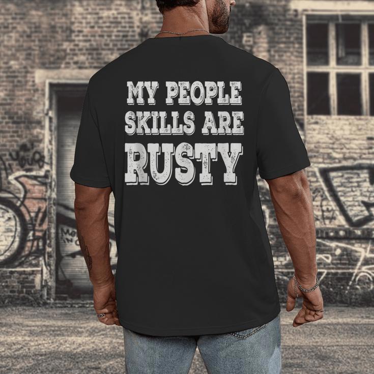 My People Skills Are Rusty Introvert SPN Moments Men's Back Print T-Shirt My People Skills Are Rusty Introvert SPN Moments Men's Back Print T-Shirt