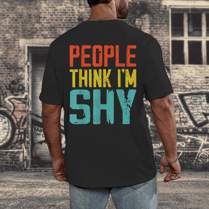 People Think I'm Shy I Introvert Men's Back Print T-Shirt