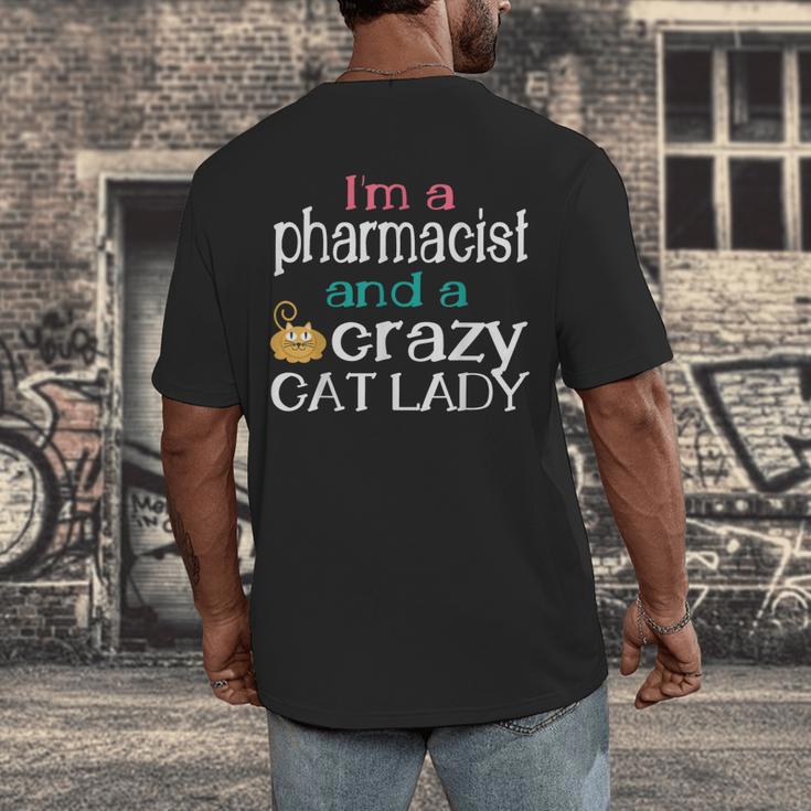 Pharmacist Cat Lady PharmD Women Graduation Men's Back Print T-Shirt