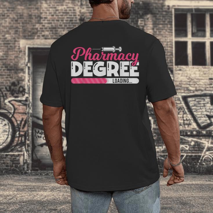 Pharmacy Degree Loading Future Pharmacist Graduation Men's Back Print T-Shirt