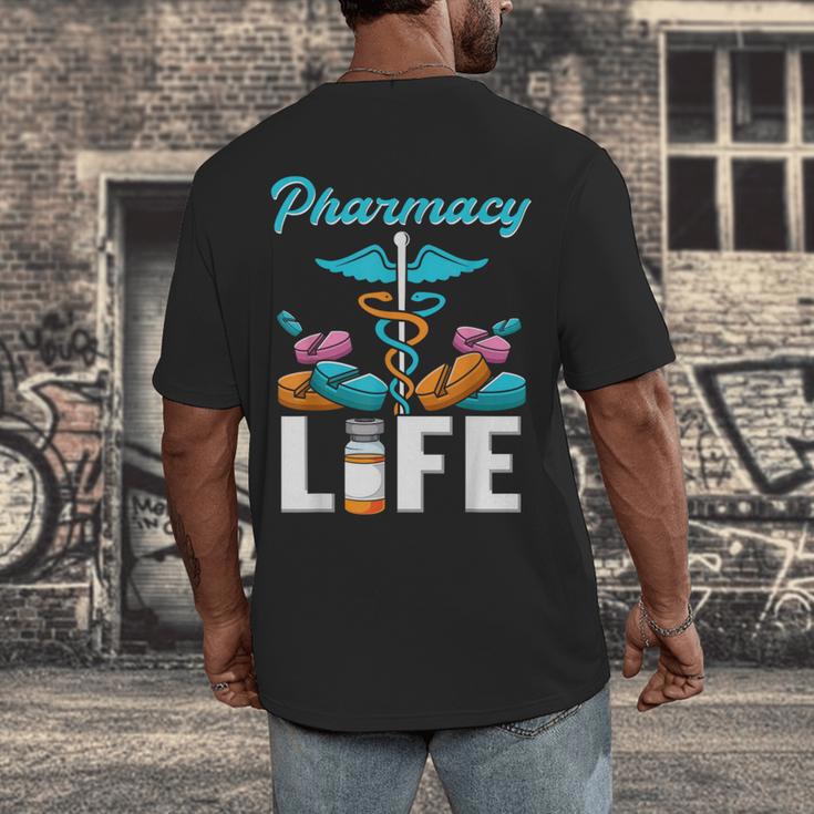 Pharmacy Life Pharmacist Chemist Student PharmD Graduation Men's Back Print T-Shirt