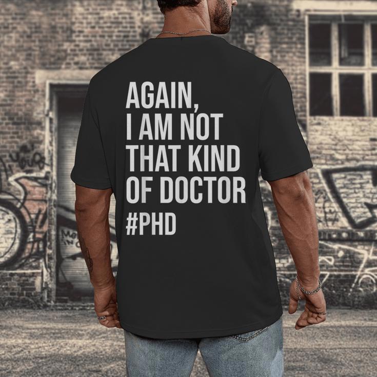 PHD Doctorate Phinished Doctoral Degree PHD Graduation Men's Back Print T-Shirt
