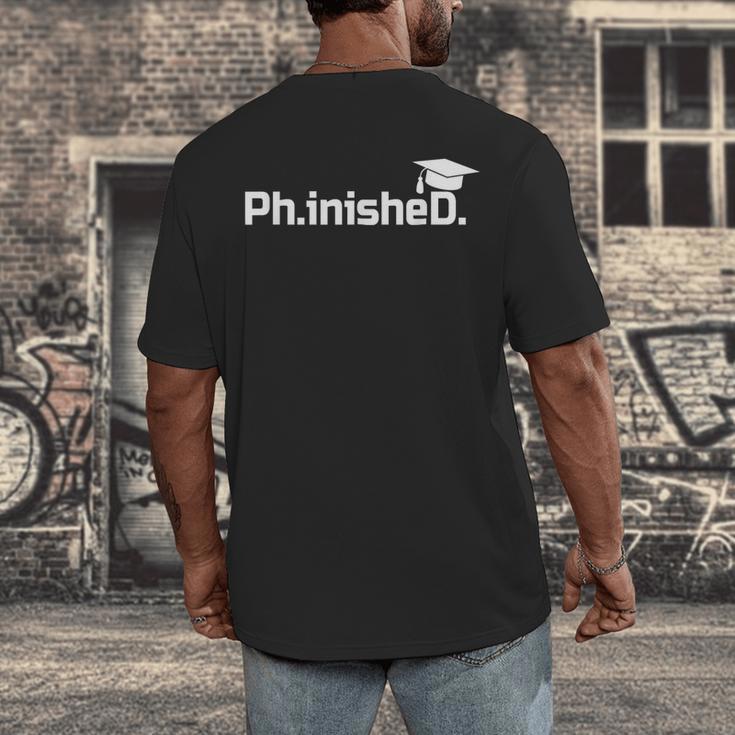 PhD Graduation Doctorate Degree Graduate PhinisheD Men's Back Print T-Shirt