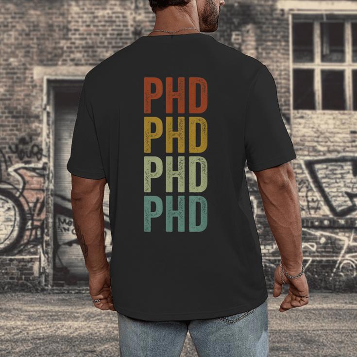 PHD Graduation Doctorate Men's Back Print T-Shirt