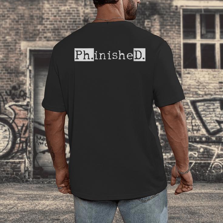 PhD Graduation Doctorate Student Graduate Men's Back Print T-Shirt